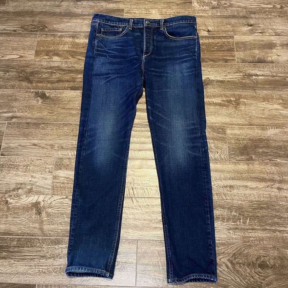 Rag and Bone Fit 2 Slim Jeans Men's 36x33 Medium Wash Indigo Blue Denim Stretch